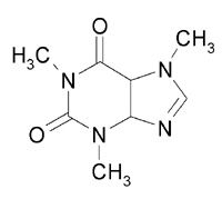 Structural formula caffeine